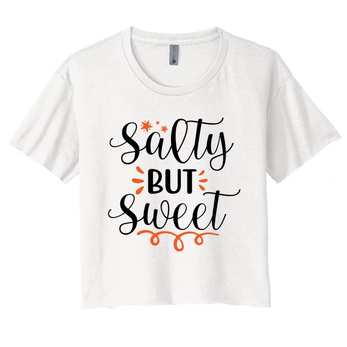 Salty But Sweet Summer Beach Women's Crop Top Tee