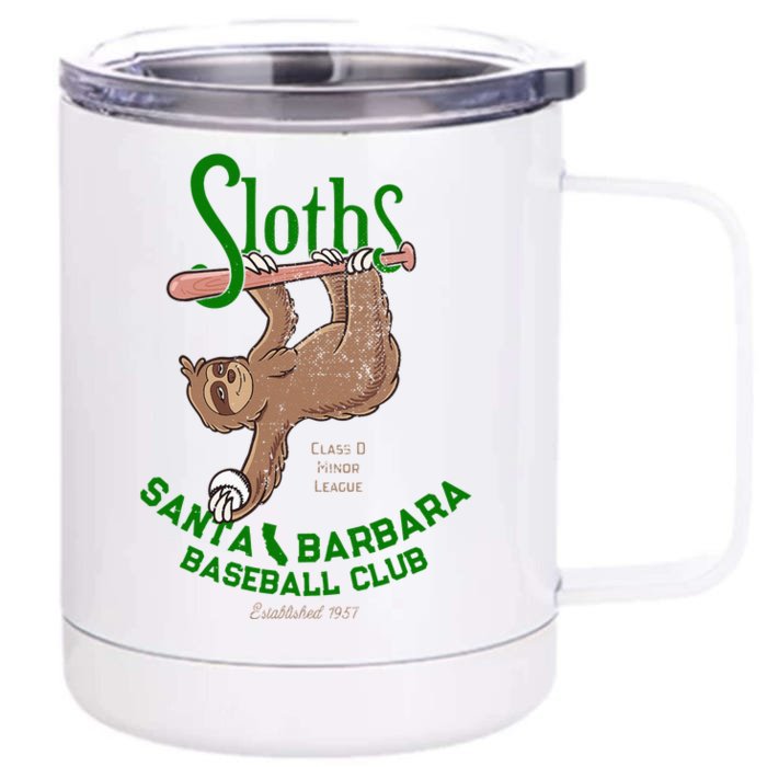 Santa Barbara Sloths Minor League Retro Baseball Team Front & Back 12oz Stainless Steel Tumbler Cup