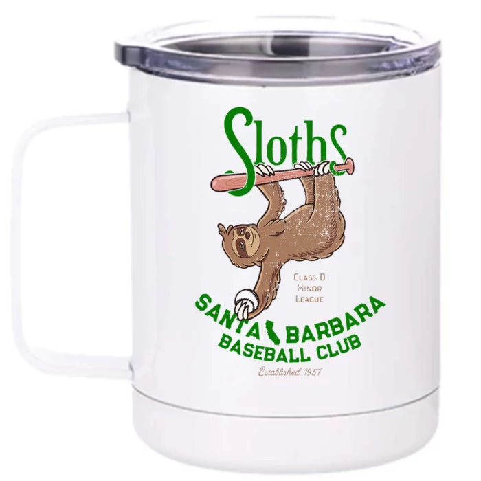 Santa Barbara Sloths Minor League Retro Baseball Team Front & Back 12oz Stainless Steel Tumbler Cup