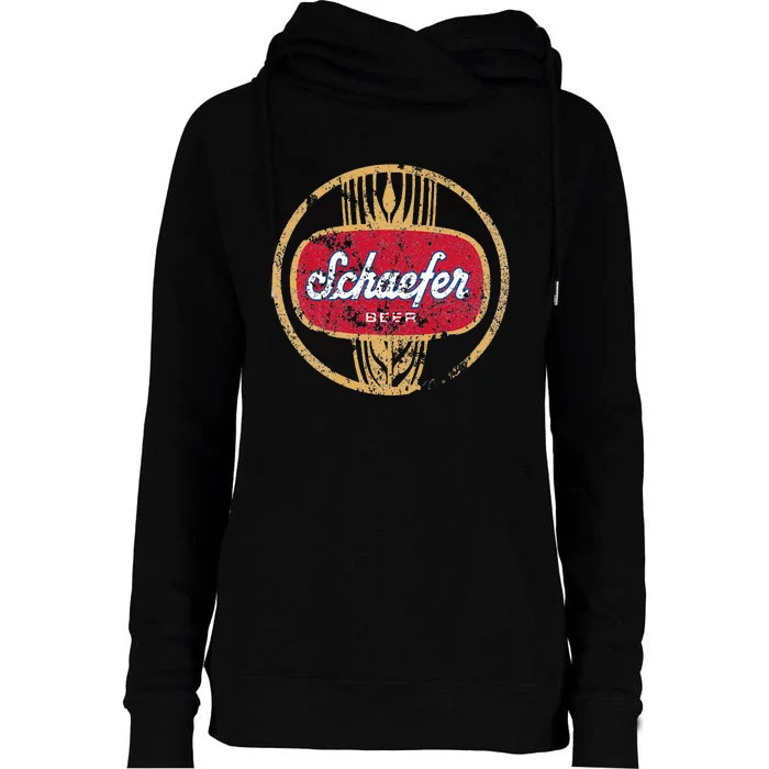 Schaefers Beer Womens Funnel Neck Pullover Hood