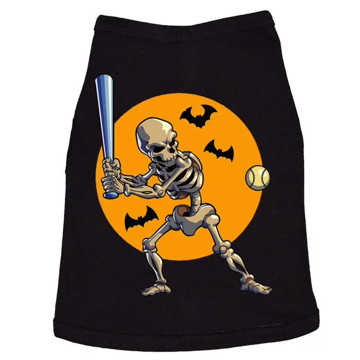 Spooky Baseball Skeleton Costume for Halloween Doggie Tank