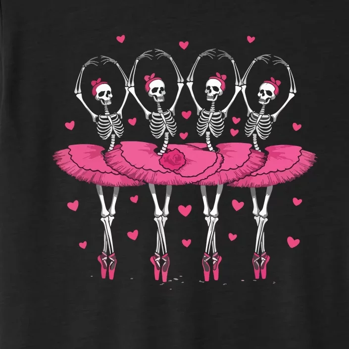 Spooky Ballerina Skeleton Dance Funny Halloween Ballet ChromaSoft Performance T-Shirt