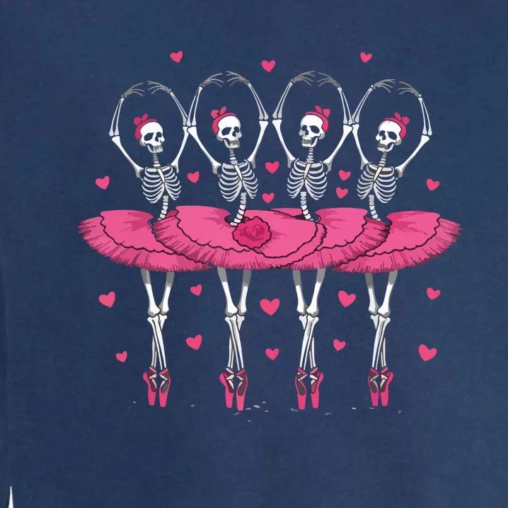 Spooky Ballerina Skeleton Dance Funny Halloween Ballet Garment-Dyed Sweatshirt