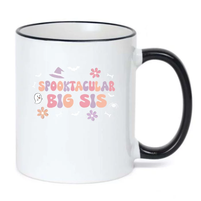 Spooktacular Big Sis Birthday Cute Ghost Halloween Gift Black Color Changing Mug