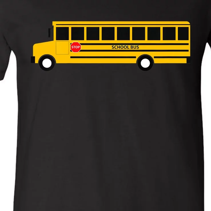 School Bus V-Neck T-Shirt