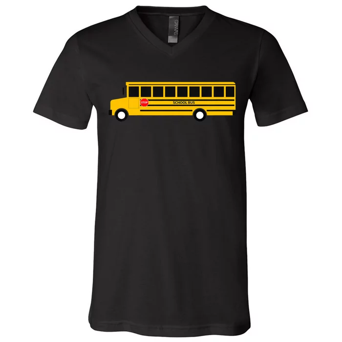 School Bus V-Neck T-Shirt