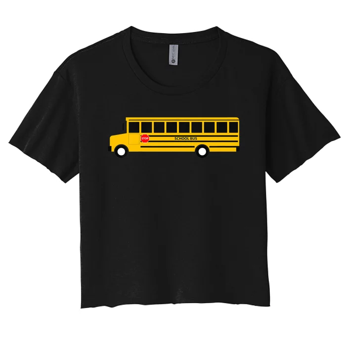 School Bus Women's Crop Top Tee