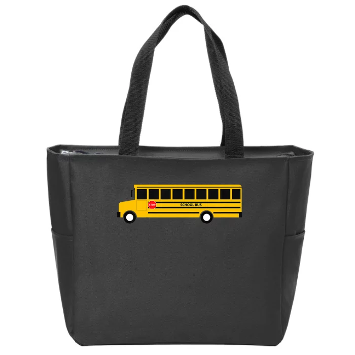 School Bus Zip Tote Bag