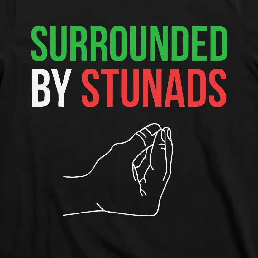 Surrounded By Stunads Funny Italian T-Shirt