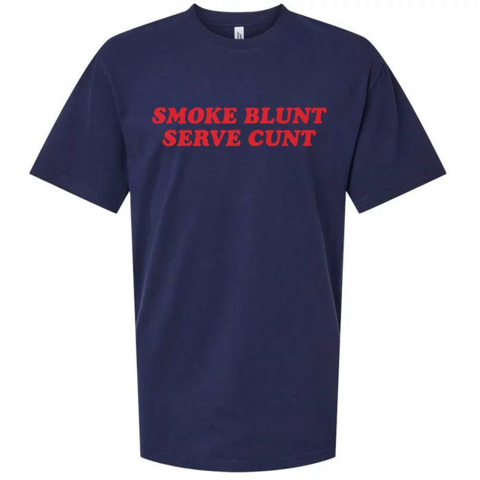 Smoke Blunt Serve Cunt Sueded Cloud Jersey T-Shirt