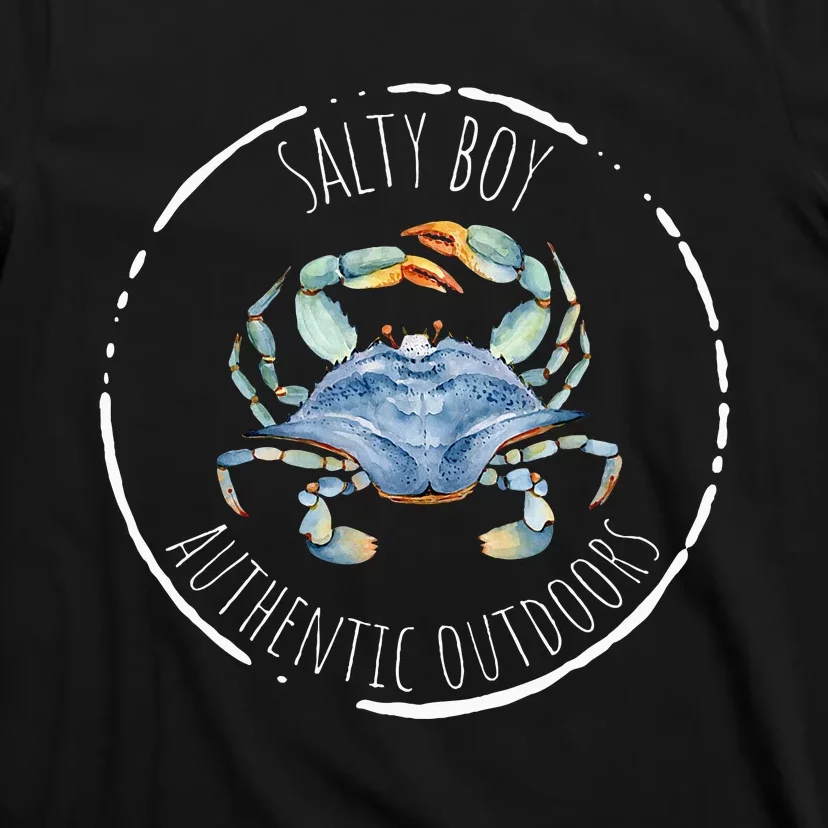 Salty Boy Salty Attitude Funny Fishing Crab Fishing Salty T-Shirt