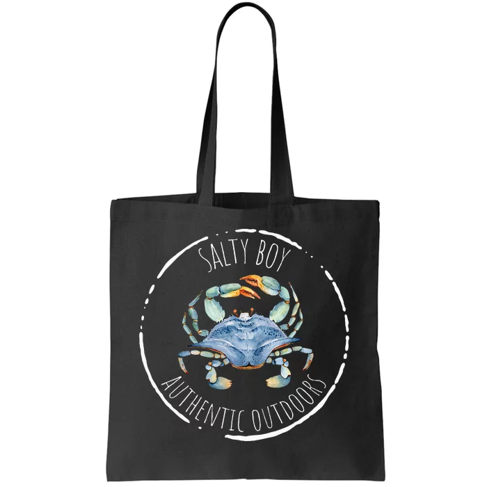 Salty Boy Salty Attitude Funny Fishing Crab Fishing Salty Tote Bag