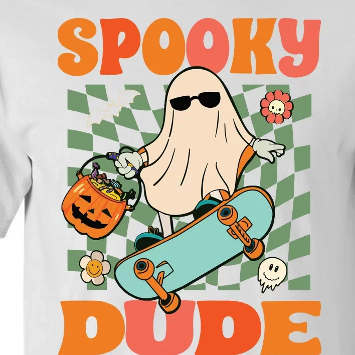 Skateboard Boo Spooky Jack O Lantern Halloween Costumes Boy Tall T-Shirt