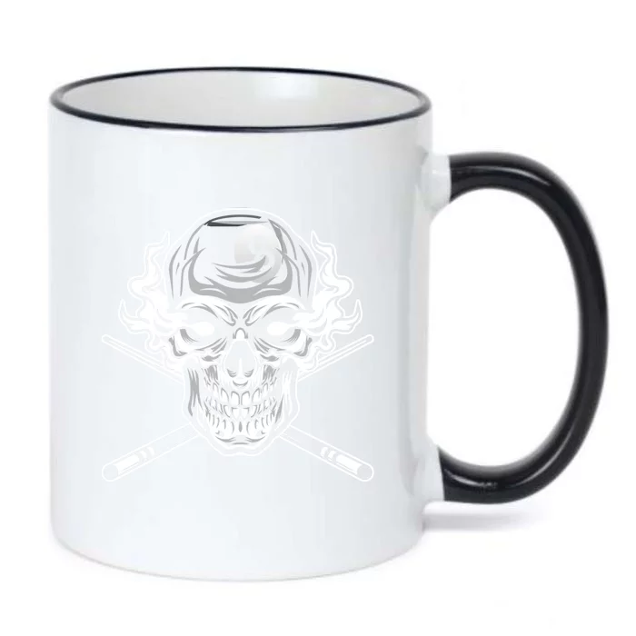 Skull Billiards Snooker Billiard 8 Ball Player Cue Sports Gift Black Color Changing Mug