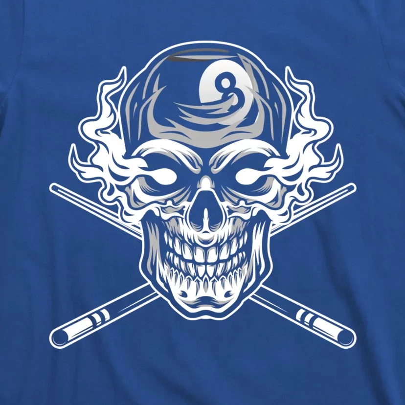 Skull Billiards Snooker Billiard 8 Ball Player Cue Sports Gift T-Shirt