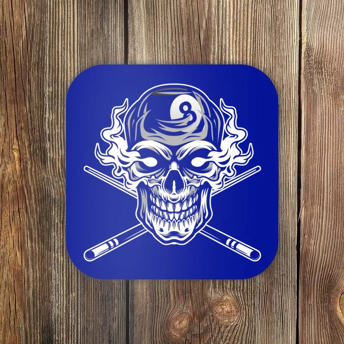 Skull Billiards Snooker Billiard 8 Ball Player Cue Sports Gift Coaster