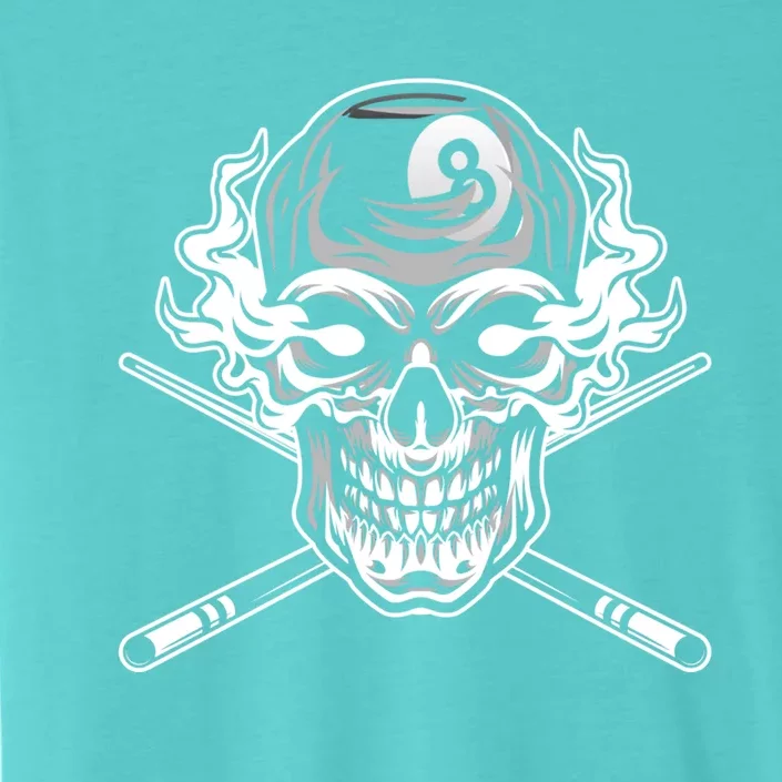 Skull Billiards Snooker Billiard 8 Ball Player Cue Sports Gift ChromaSoft Performance T-Shirt