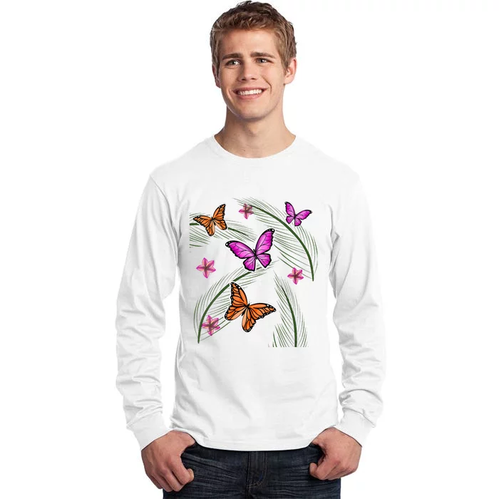 Sumer Butterflies Tall Long Sleeve T-Shirt