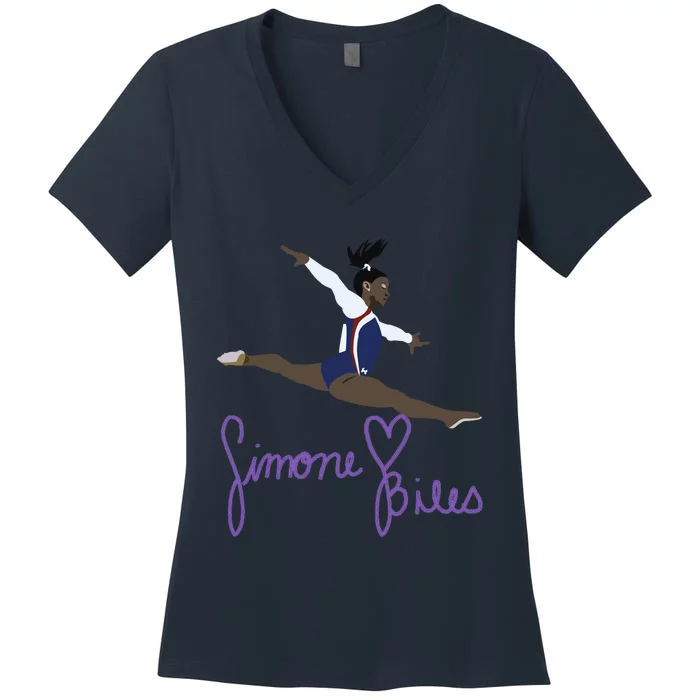 Simone Biles Women's V-Neck T-Shirt