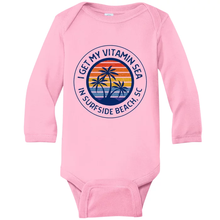 Surfside Beach Sc Surfside Beach South Carolina Vacation Baby Long Sleeve Bodysuit