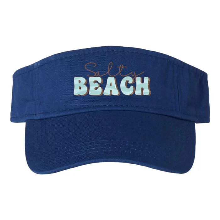 Salty Beach Summer Vibes Summer Vacay Beach Vacation Gift Valucap Bio-Washed Visor