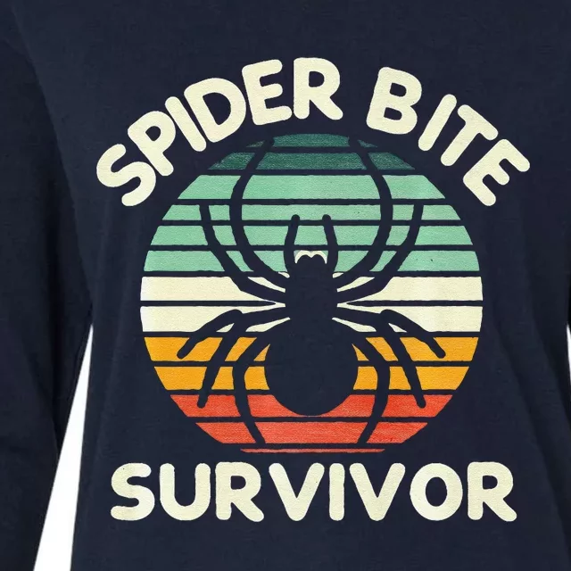 Spider Bite Survivor I Survived A Spider Bite Premium Womens Cotton Relaxed Long Sleeve T-Shirt