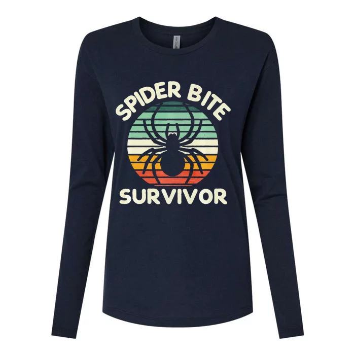 Spider Bite Survivor I Survived A Spider Bite Premium Womens Cotton Relaxed Long Sleeve T-Shirt