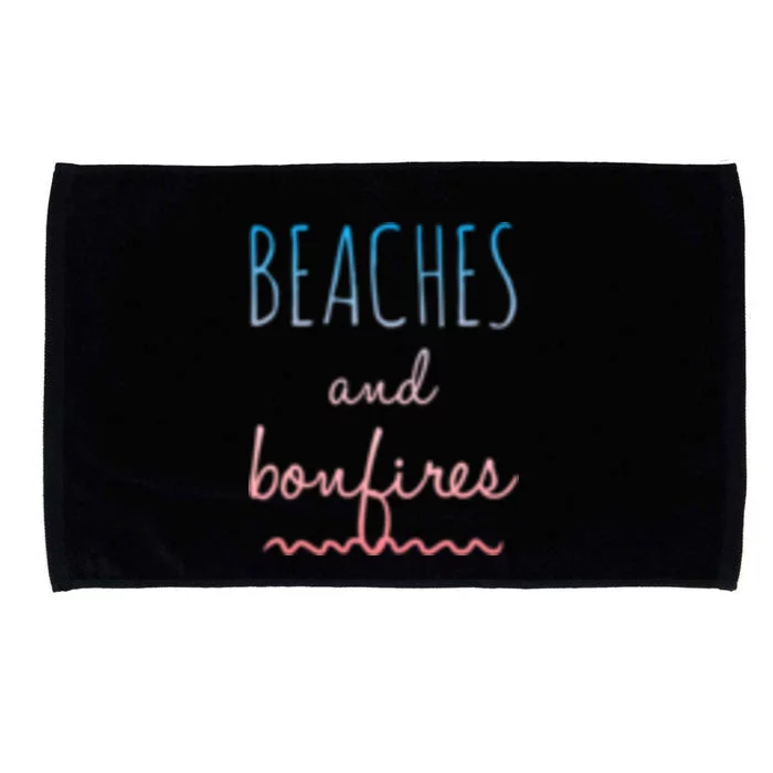 Summer Beaches Saying / Bonfires Ocean Beach Vacation Meaningful Gift Microfiber Hand Towel