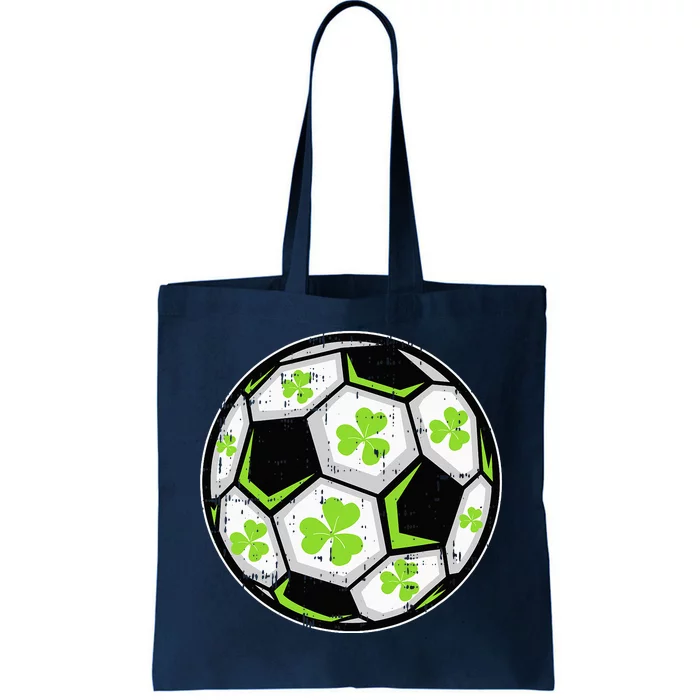 Soccer Ball Shamrock St Patricks Day Clover Tote Bag