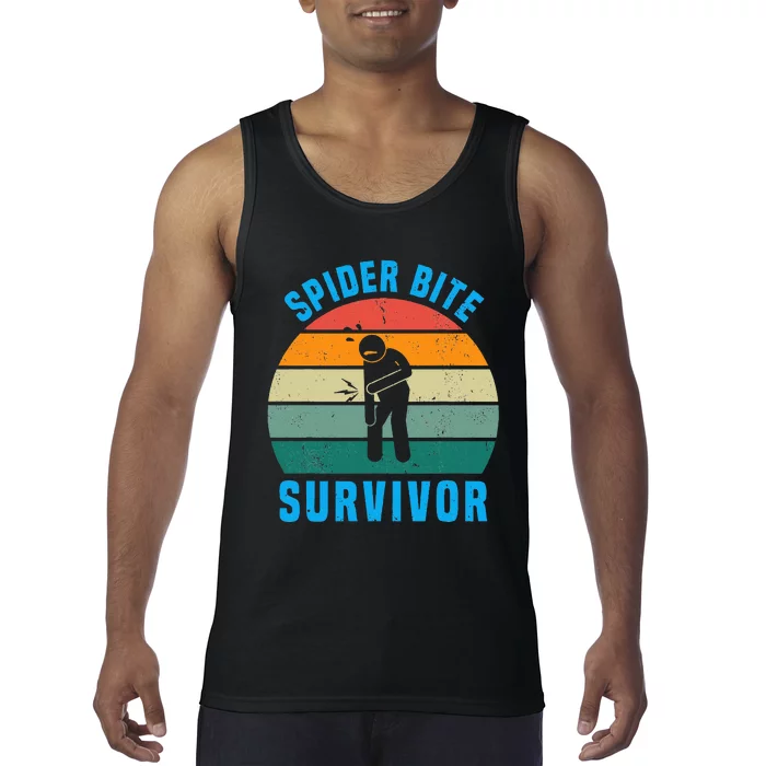 Spider Bite Survivor I Survived A Spider Bite Tank Top