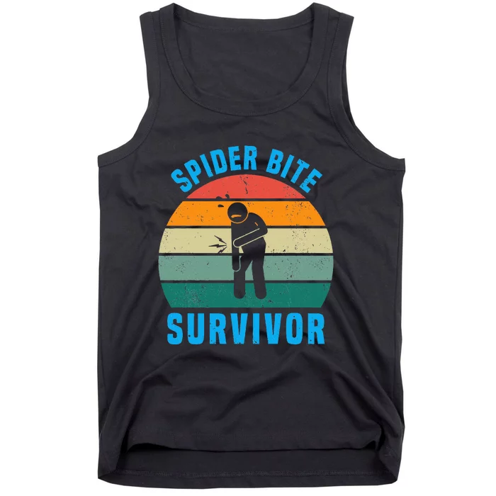 Spider Bite Survivor I Survived A Spider Bite Tank Top