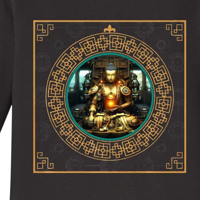 Steampunk Buddha Baby Long Sleeve Bodysuit