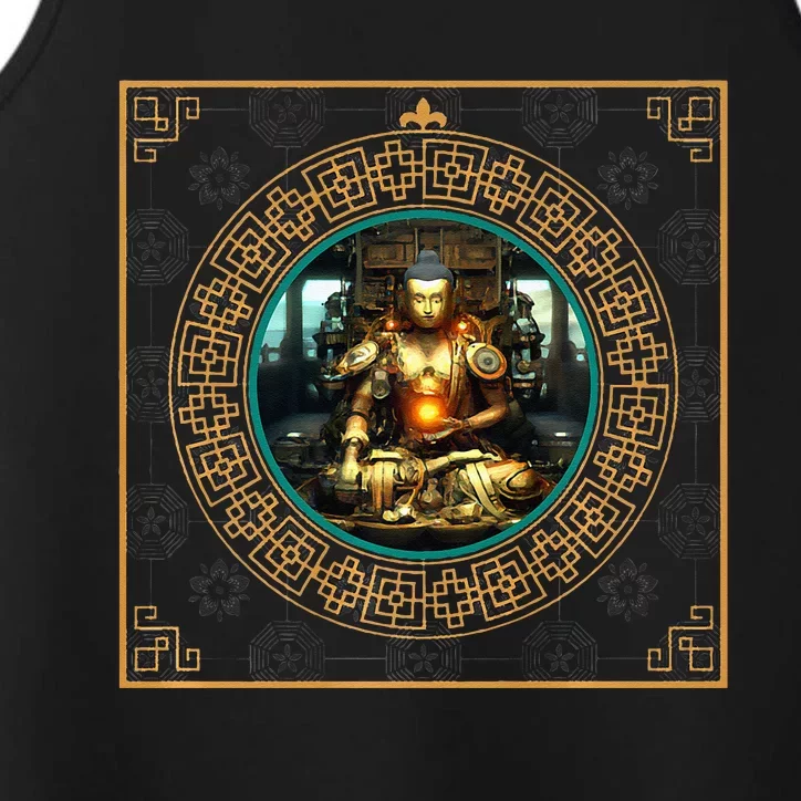 Steampunk Buddha Performance Tank