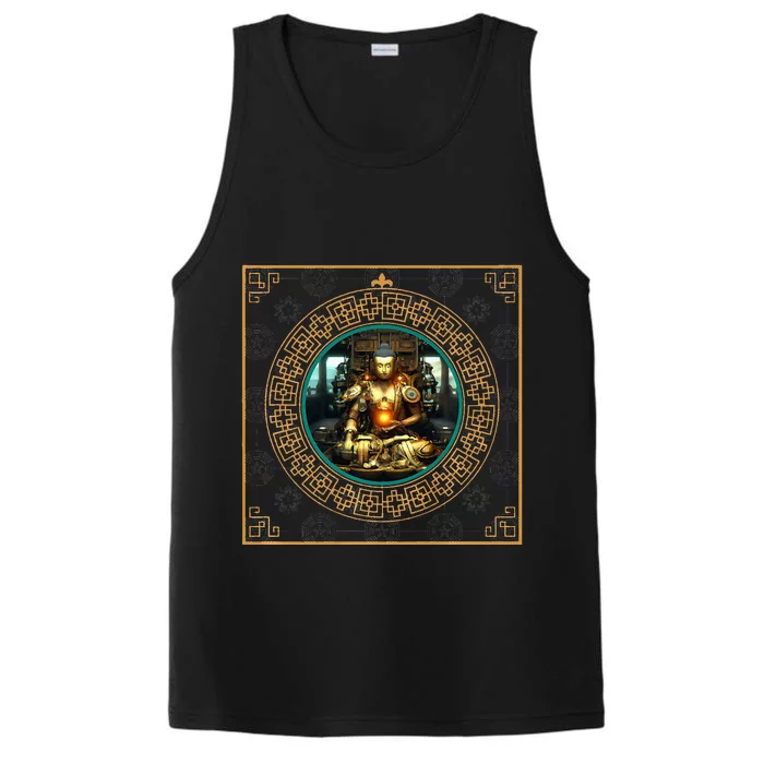 Steampunk Buddha Performance Tank