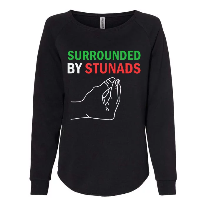 Surrounded By Stunads Funny Italian Sayings Womens California Wash Sweatshirt