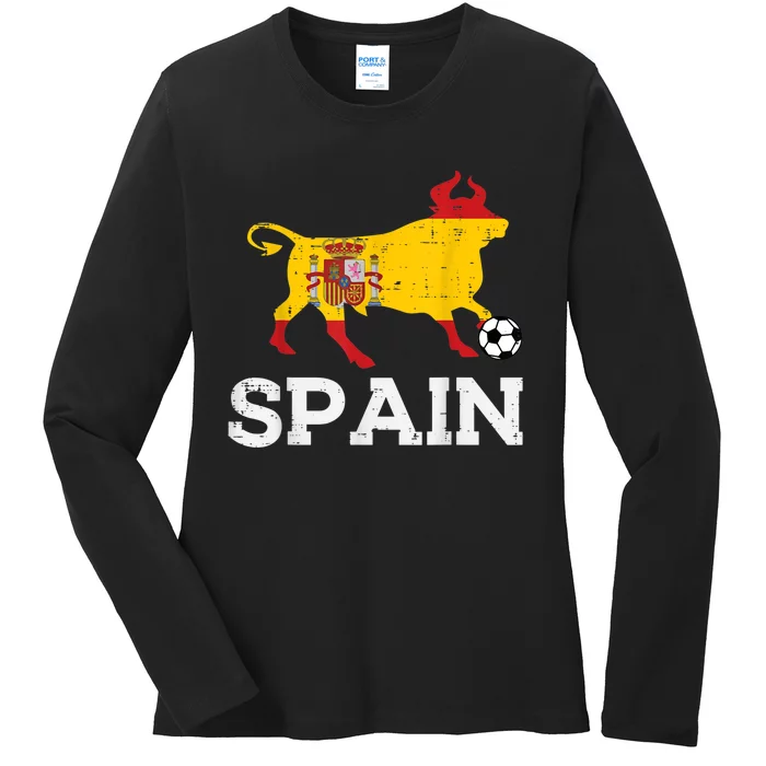 Spain Bull Spanish Soccer Ball    Boys Girls Ladies Long Sleeve Shirt