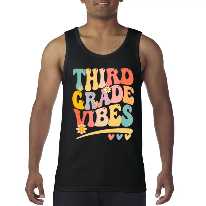 Third Grade Vibes For Girl Boy 3rd Grade Teacher Tank Top