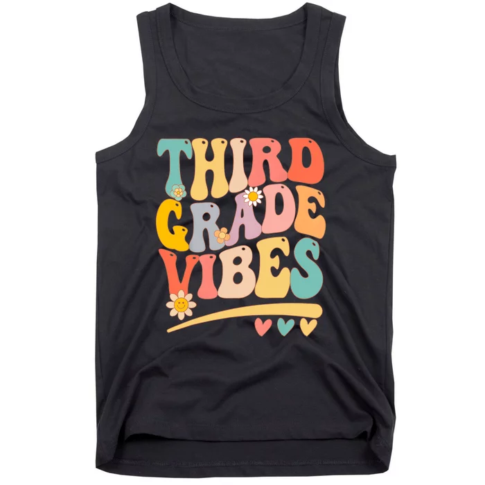 Third Grade Vibes For Girl Boy 3rd Grade Teacher Tank Top