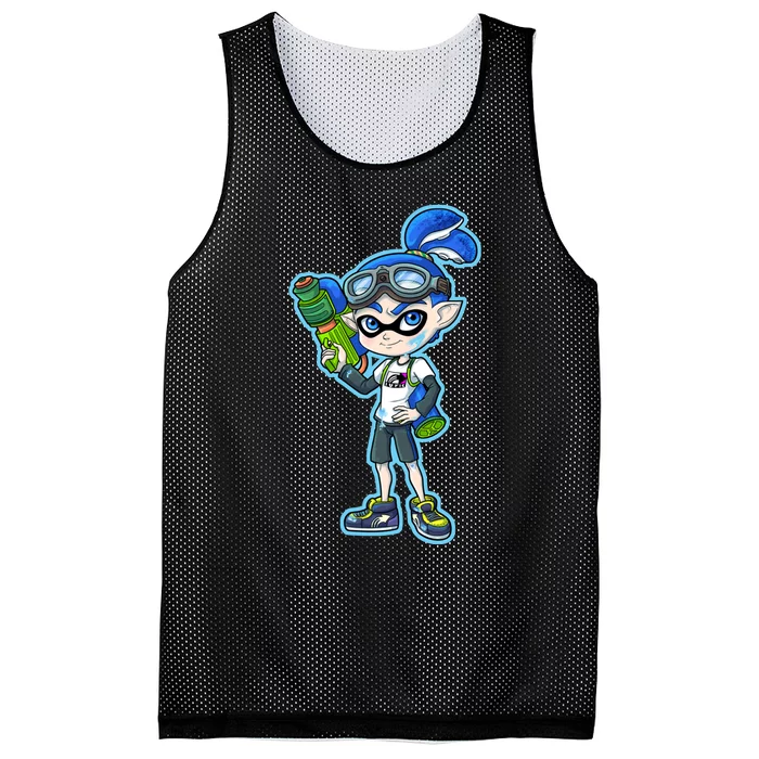 Squid Boy Mesh Reversible Basketball Jersey Tank