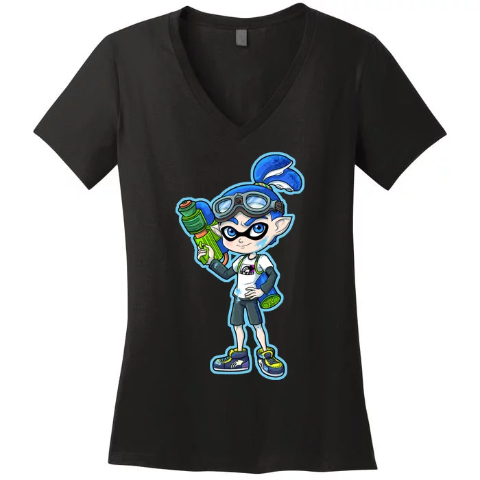 Squid Boy Women's V-Neck T-Shirt