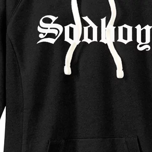 Sad Boy Sadboy Old English Typography Women's Fleece Hoodie