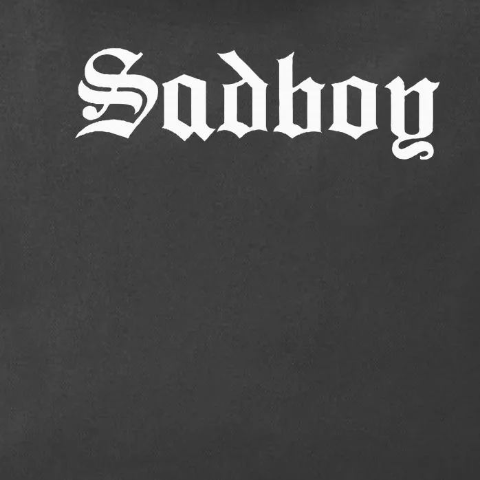 Sad Boy Sadboy Old English Typography Zip Tote Bag