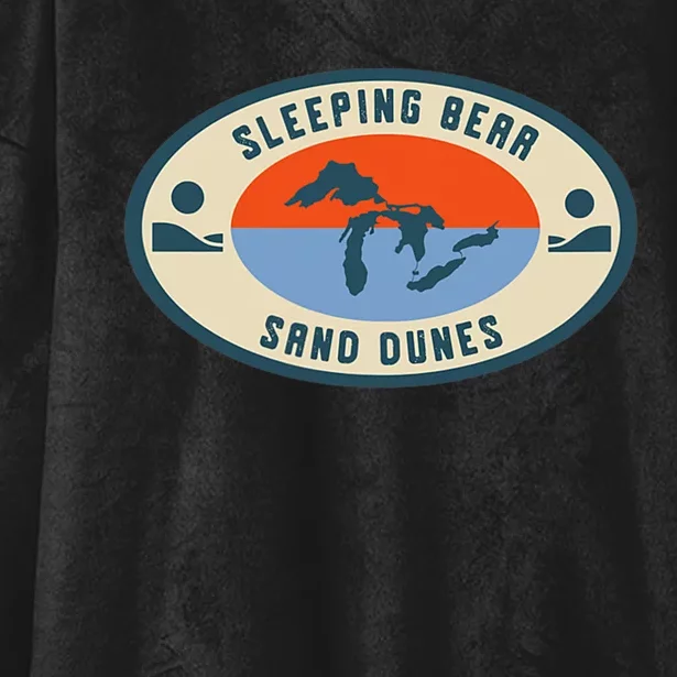 Sleeping Bear Sand Dunes Michigan Michigander Great Lakes Hooded Wearable Blanket