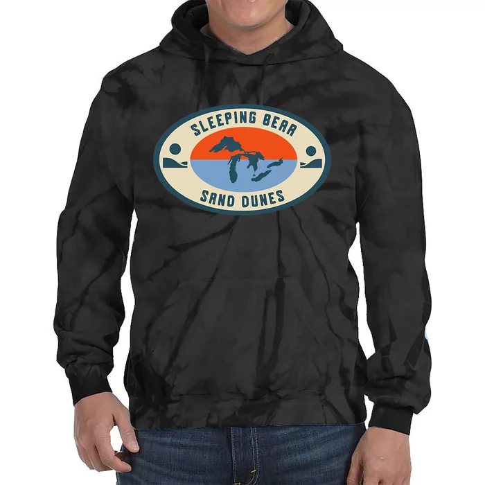 Sleeping Bear Sand Dunes Michigan Michigander Great Lakes Tie Dye Hoodie