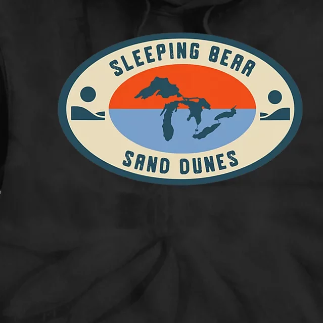 Sleeping Bear Sand Dunes Michigan Michigander Great Lakes Tie Dye Hoodie