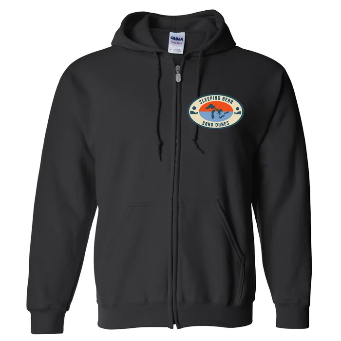 Sleeping Bear Sand Dunes Michigan Michigander Great Lakes Full Zip Hoodie