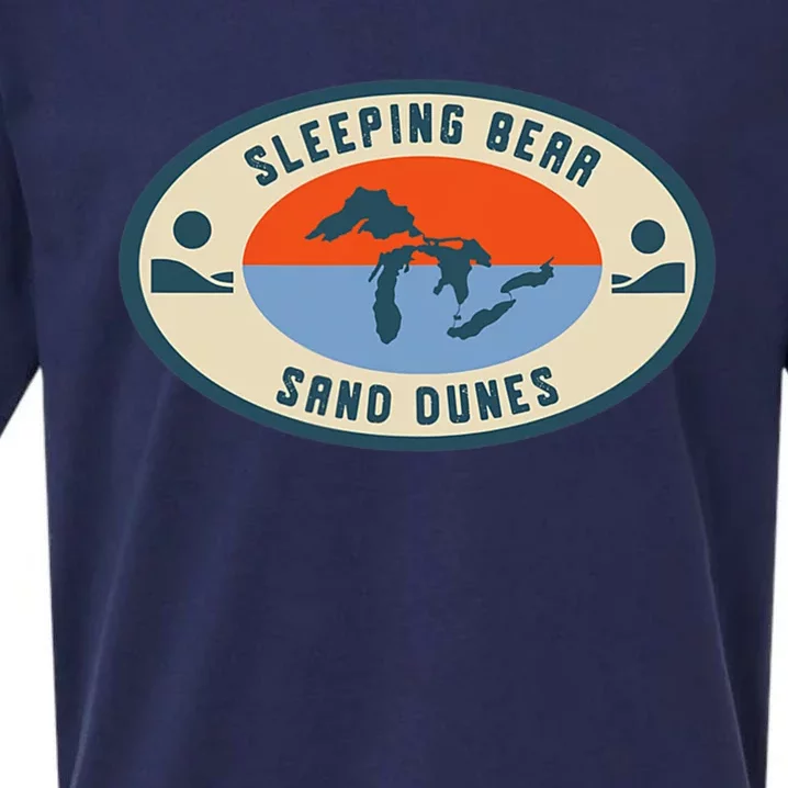 Sleeping Bear Sand Dunes Michigan Michigander Great Lakes Sueded Cloud Jersey T-Shirt