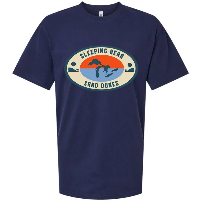 Sleeping Bear Sand Dunes Michigan Michigander Great Lakes Sueded Cloud Jersey T-Shirt