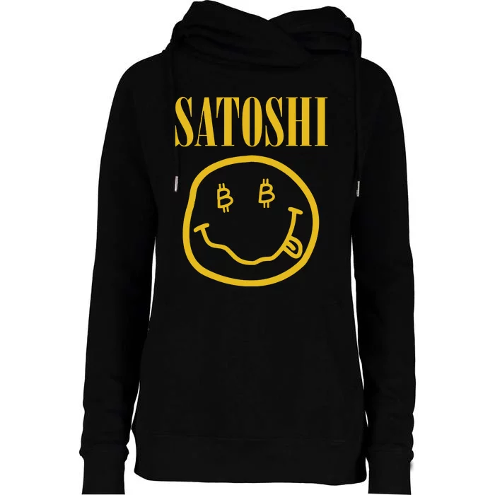 Satoshi Bitcoin Womens Funnel Neck Pullover Hood