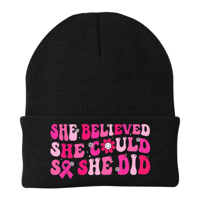 She Believed She Could So She Did Knit Cap Winter Beanie